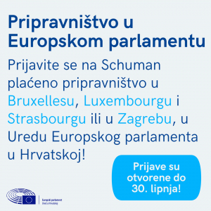 Otvorene prijave za stažiranje u Europskom parlamentu