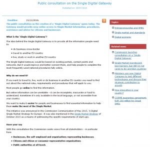 Komisija pokrenula savjetovanje o jedinstvenom digitalnom pristupniku (Single Digital Gateway)